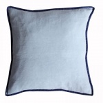 Blue/Navy Piping Boarder Cushion by Biggie Best